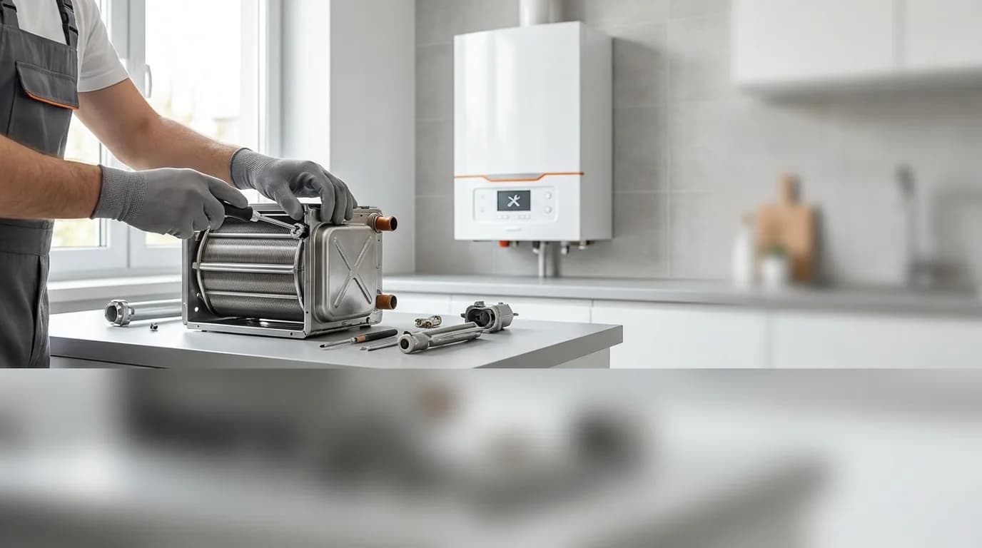 آموزش تعمیر مبدل حرارتی پکیج: راهنمای جامع و عملی